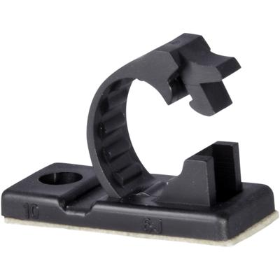 Adhesive Cable Management Clips Fixed Clamp w/ Optional Screw Mount, Small 0.3"