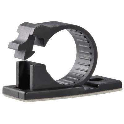 Adhesive Cable Management Clips Fixed Clamp w/ Optional Screw Mount, Large 0.7"