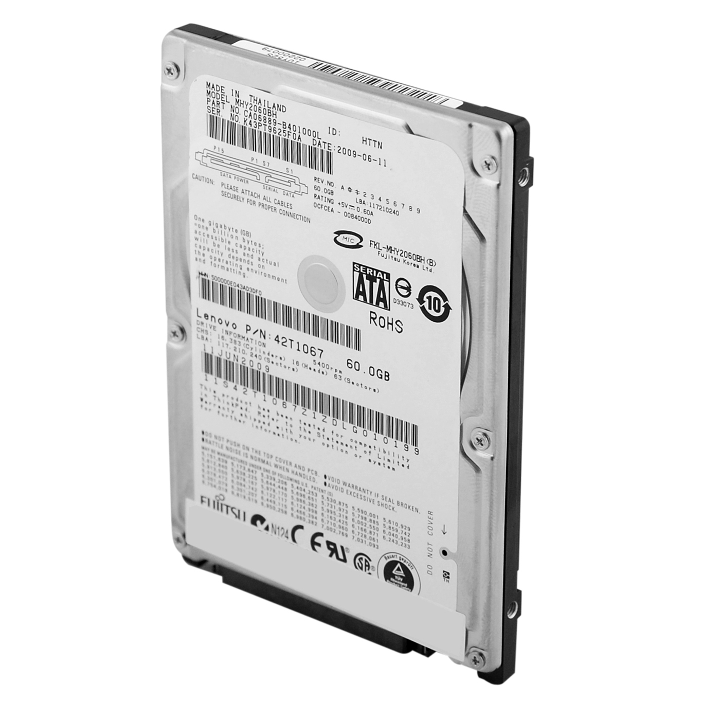 Fujitsu MHY2060BH 60GB 2.5" SATA I Note Book Hard Drive