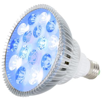 ABI LED Aquarium Light Bulb, True 23W with Active Cooling (Royal Blue 450nm + Cold White 10000K + Actinic Blue 425nm + Blue 470nm)