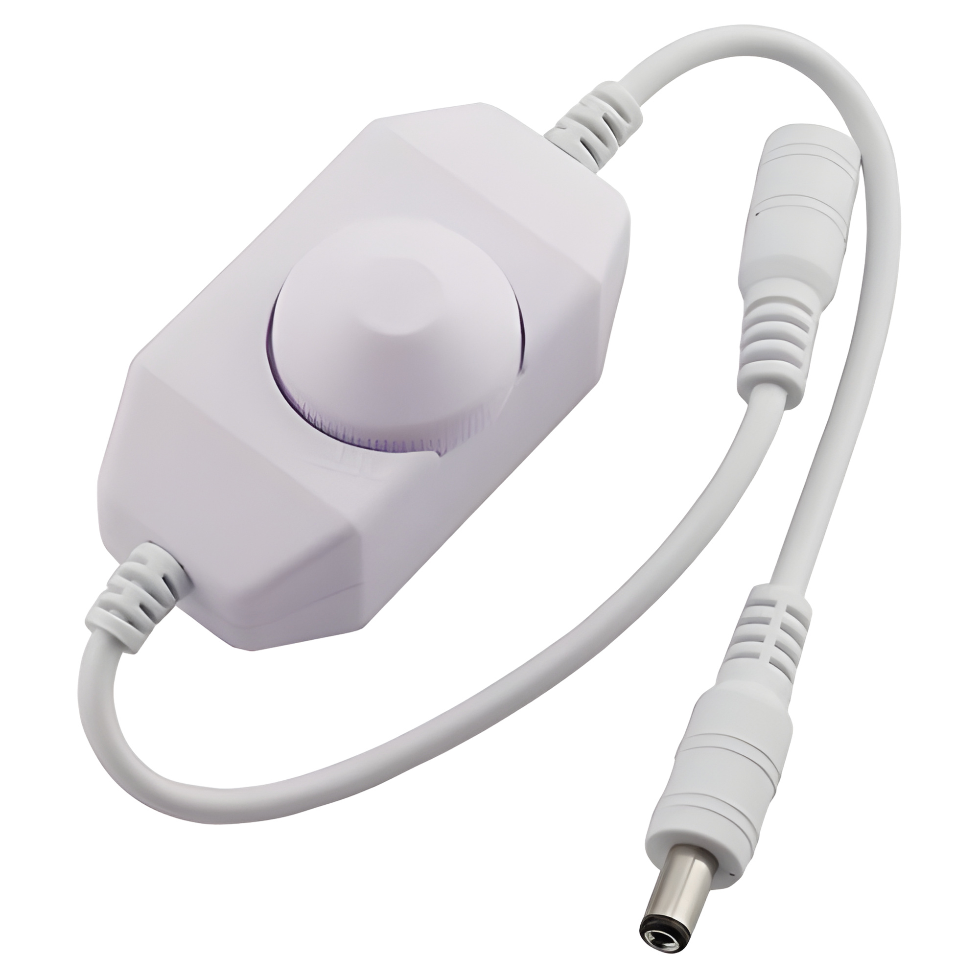 Inline Manual Dimmer Switch for LED Strip Light, White