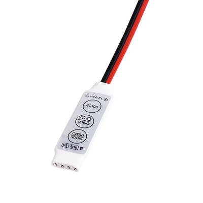 4-Pin Mini RGB LED Controller 3-Key Dimmer for LED Strip Lights 12V 24V