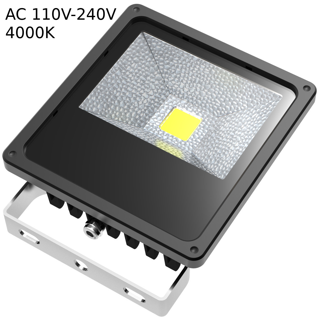 ABI 50W LED Flood Light Natural Daylight White 4300K Outdoor Security Lights IP65 Waterproof Lamp 5000lm with 10ft Cord