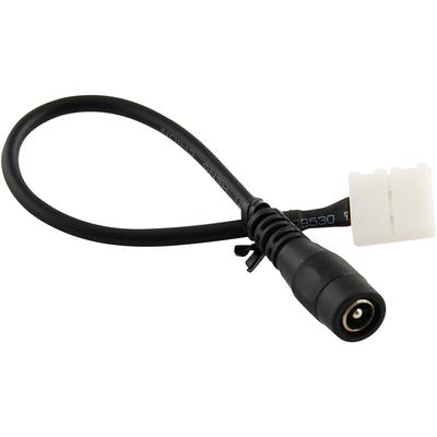 Solderless Female Barrel Power Connector for 10mm 5050 LED Strip Light, 5.5*2.1