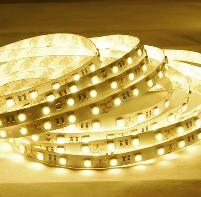 ABI Warm White LED Strip Light with Power Supply, 600 LEDs, 10 Meters / 32.8 Feet, 2800K, SMD5050, 24V DC