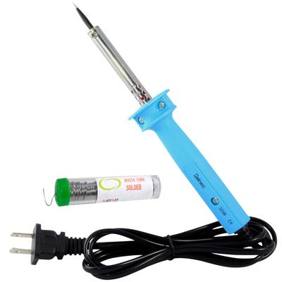 30W Pencil Tip Soldering Iron w/ Tube of Solder 63/37, 0.6mm (12.5g)