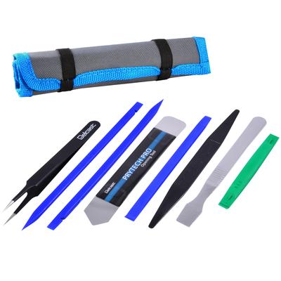 Delcast Professional Opening Pry Tool Repair Kit with Non-Abrasive Nylon Spudgers and Anti-Static Tweezers, 8 Piece Set