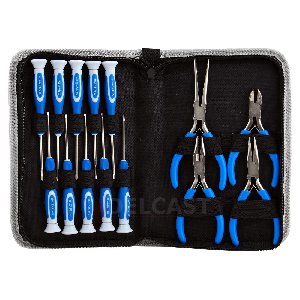 Delcast 14-Piece Precision Screwdriver & Pliers Set
